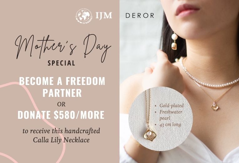 Deror Jewellery and International Justice Mission Hong Kong - Mother's Day Charity Campaign