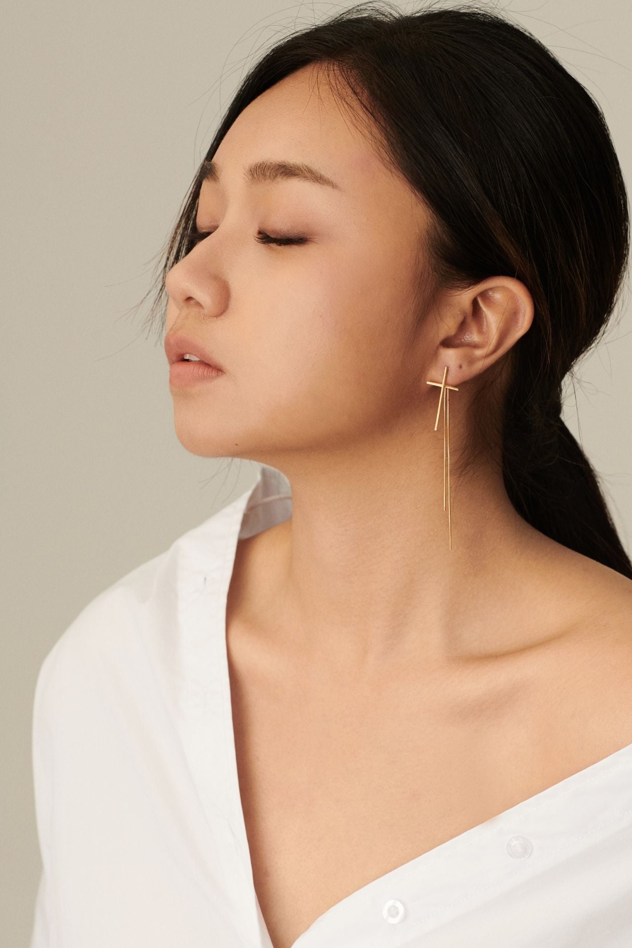 Cross Dangling Earrings