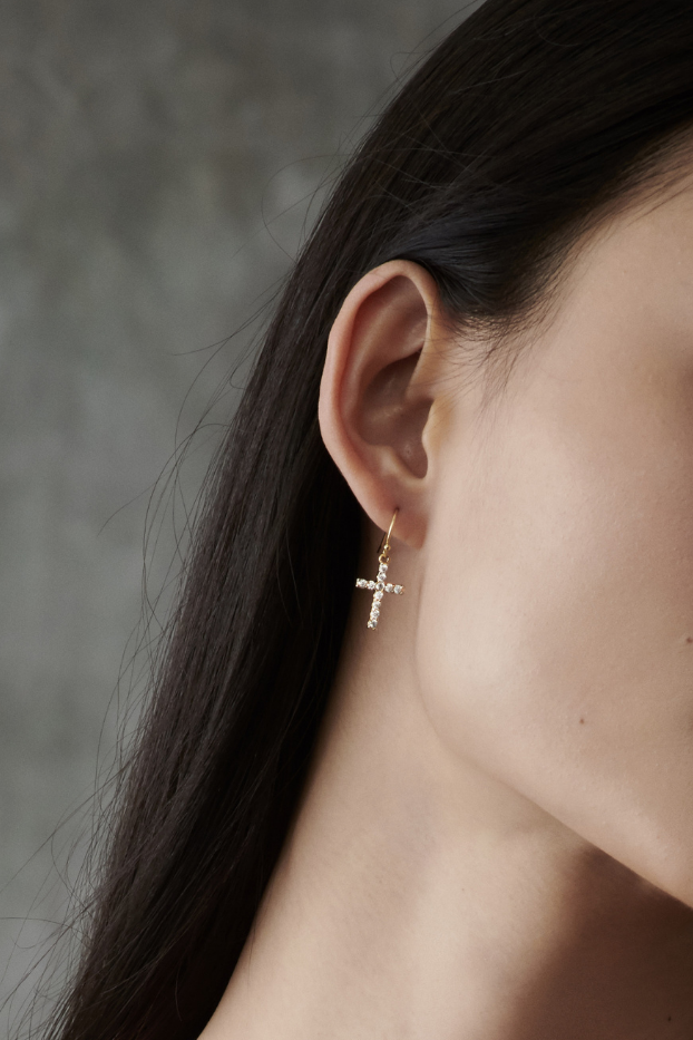 Light of Heaven Cross Earrings