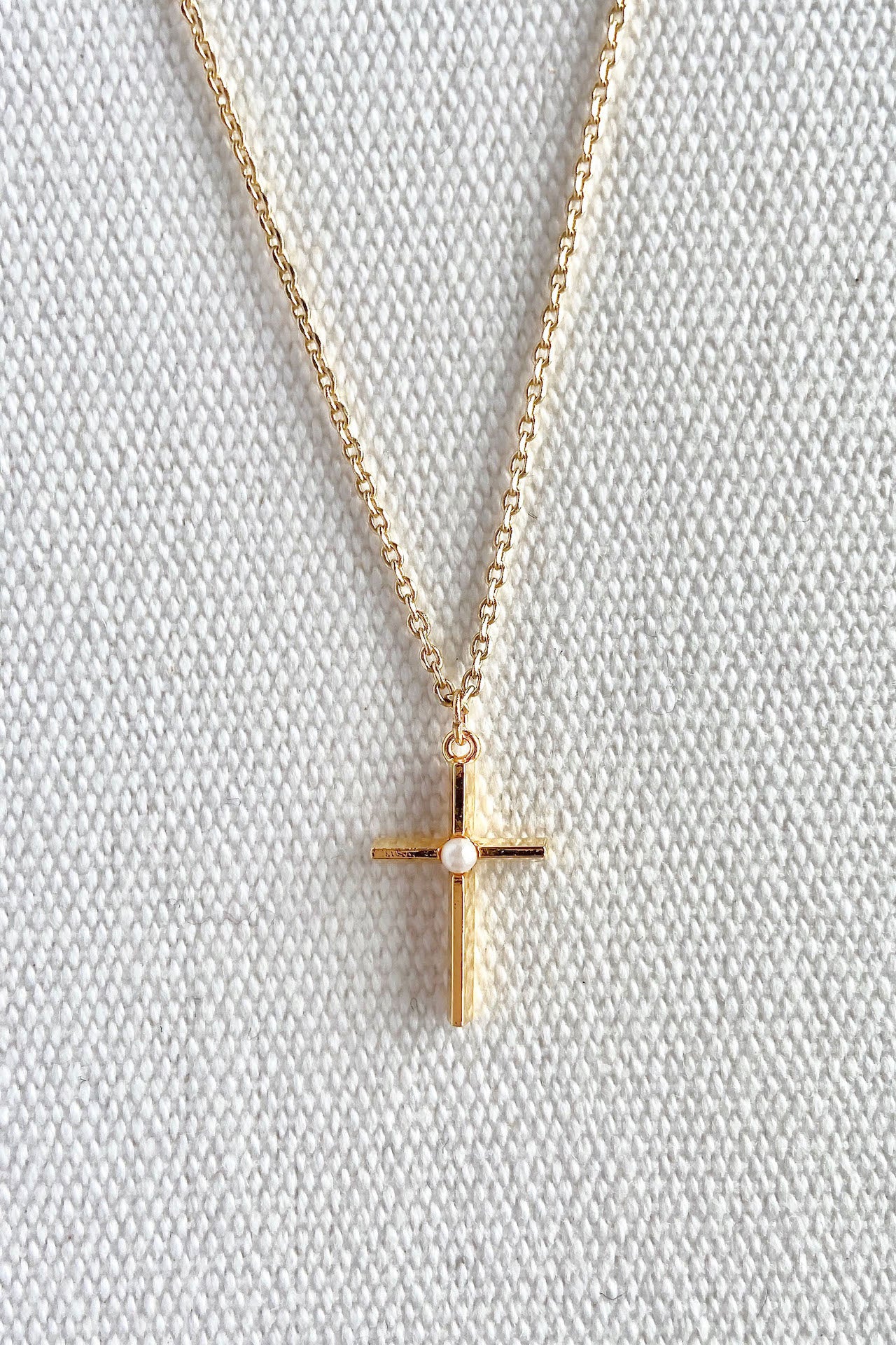 Cross with Pearl Necklace