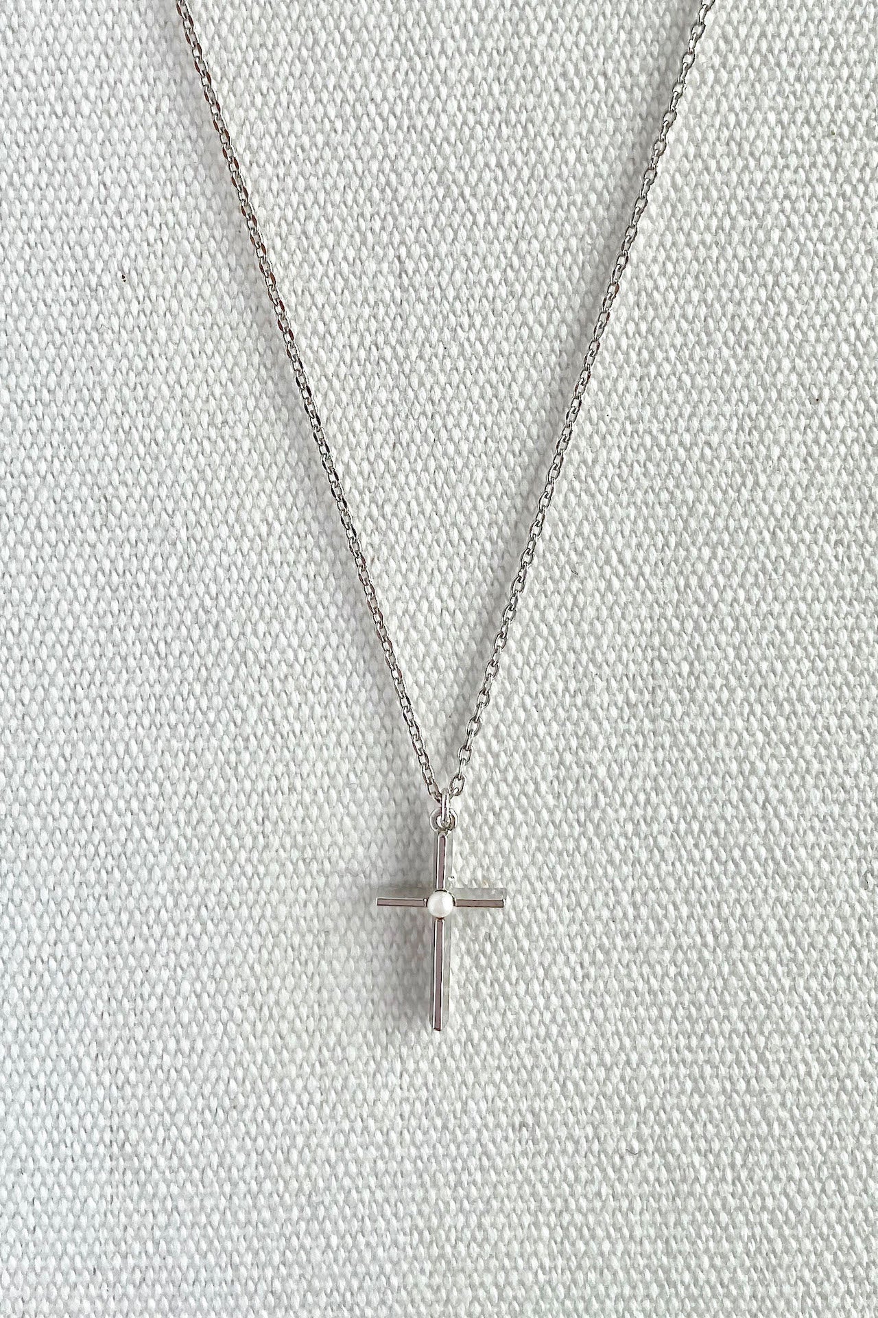 Cross with Pearl Necklace